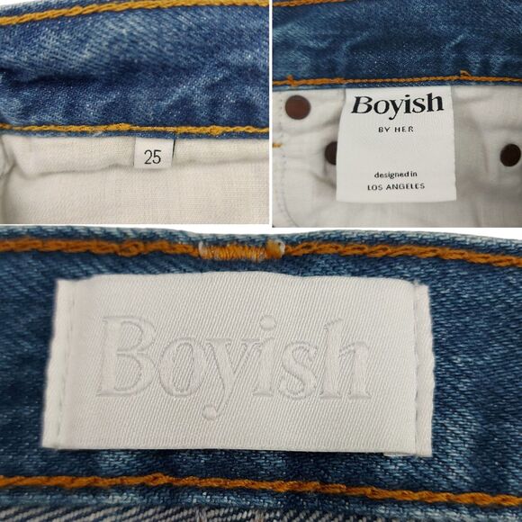 Boyish by Her Billy Jeans Womens 25 Easy Rider Button Fly Distressed Retro Y2K - Picture 9 of 13